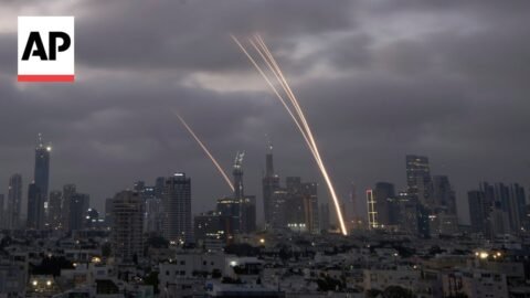 Sirens in Tel Aviv as Israel's Iron Dome intercepts Iran missiles