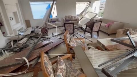 Aftermath of Iran strikes in Tamra, Israel