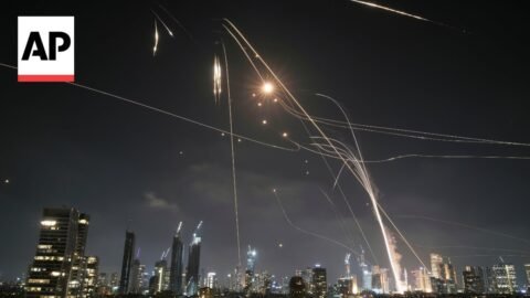 Interceptions in Tel Aviv after Iran missile attack on Israel